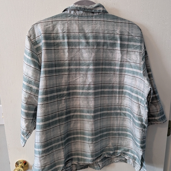 EUC Charter Club Woman 100% Silk Ladies Button Down Shirt Size 1X - Picture 6 of 6